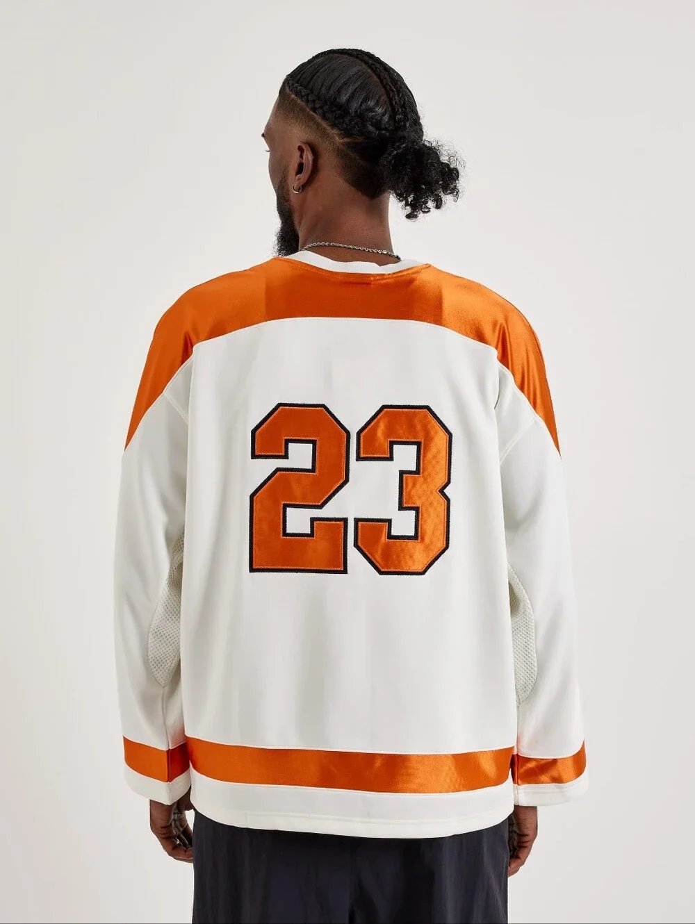Men's Air Jordan MJ Collegiate Hockey Jersey 'Sail/Starfish/Black'